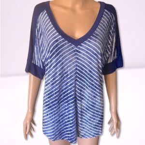 Brand new blouse royal blue and white size extra large